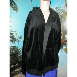 NEW by DIVINITY, WOMEN BLACK HOODIE, JACKET PLUS SIZE 3X